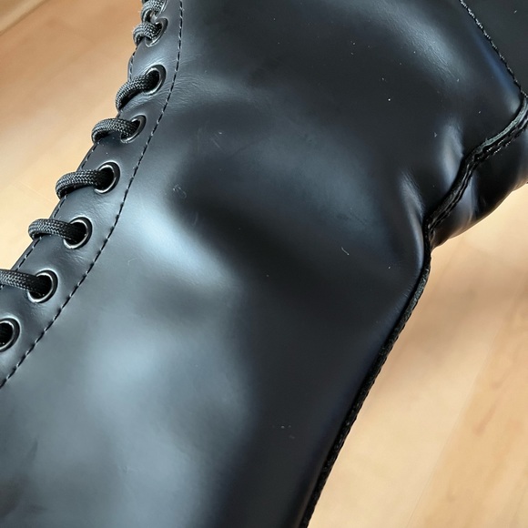1914 SMOOTH LEATHER HIGH LACE-UP BOOTS - Picture 8 of 16